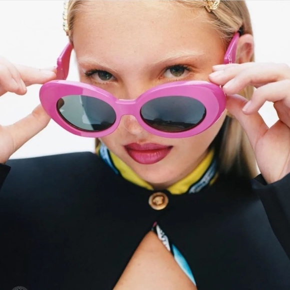 NWT Versace VE4426BU Fuxia Round 54mm Sunglasses main image 6